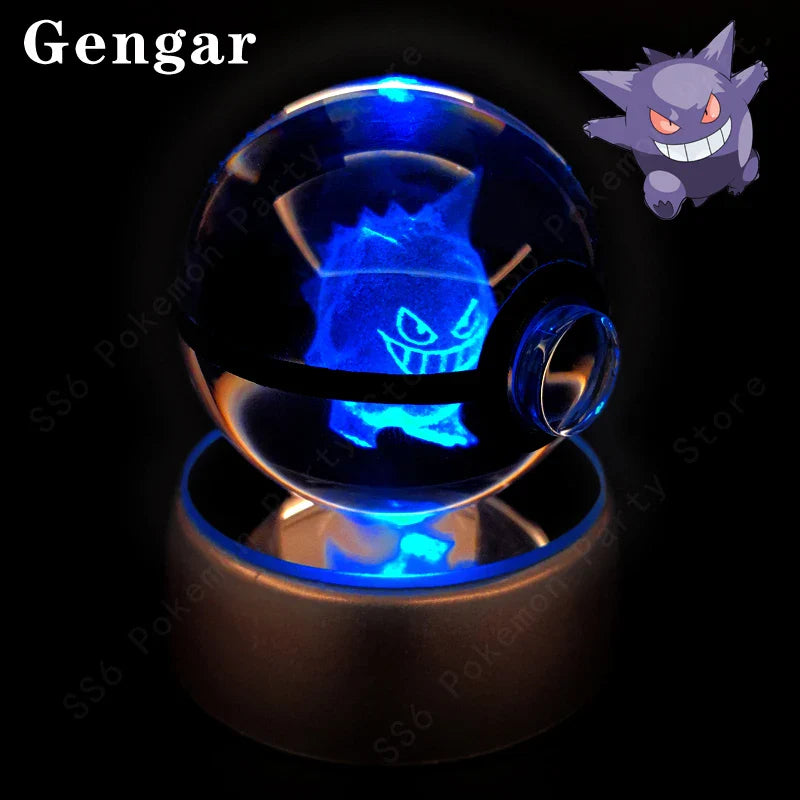 Pokemon Crystal Ball 3D Lamp Night Light