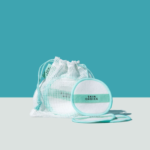 Reusable Cotton Rounds with Mesh Pouch